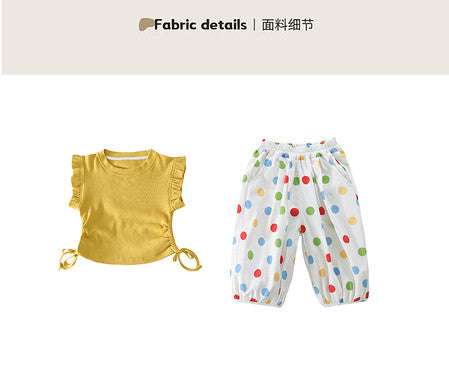 童依缘&彩色圆点裤套装26061302