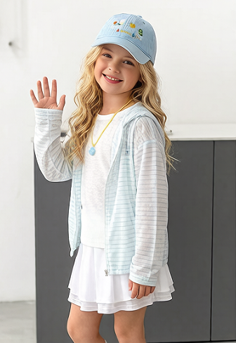 Girls' sun-protective three-piece set