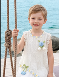 甜心金泡泡&26380-郁金香花边网纱飞袖连衣裙260615003