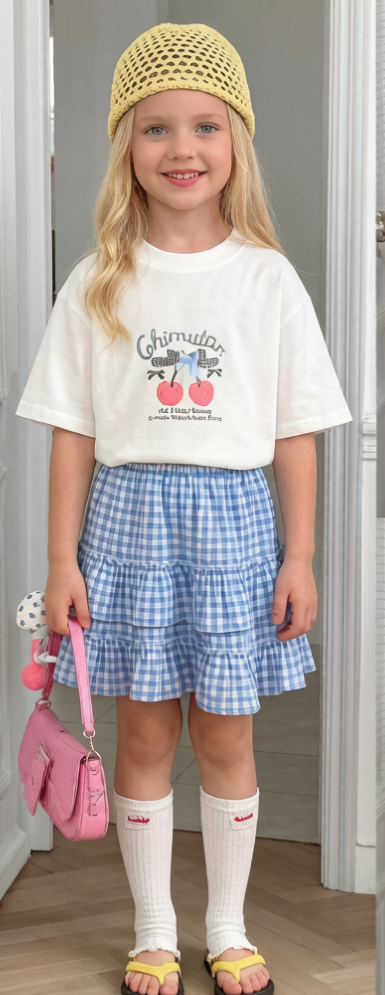 Cherry Cake-Skirt Style Set